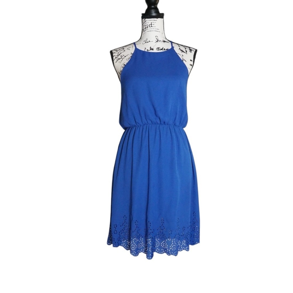 Everly Blue Spaghetti Strap Mini Dress, Size M